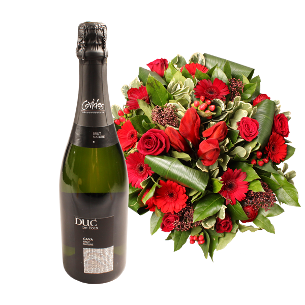 Bouquet Rouge Avec Des Bulles Fleurop Interflora Belgique