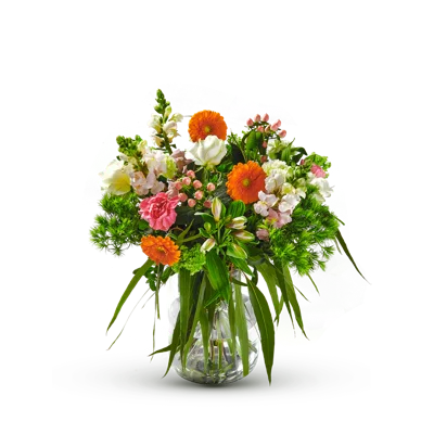 Ecological bouquet whiteh vase